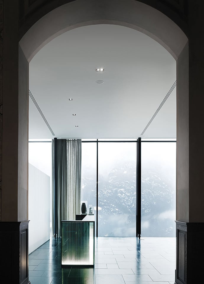 The Grand Hotel Billia in Saint Vincent in the Aosta Valley of Italy, here and following, designed by Lissoni and Partners. Photos © Tommaso Sartori.