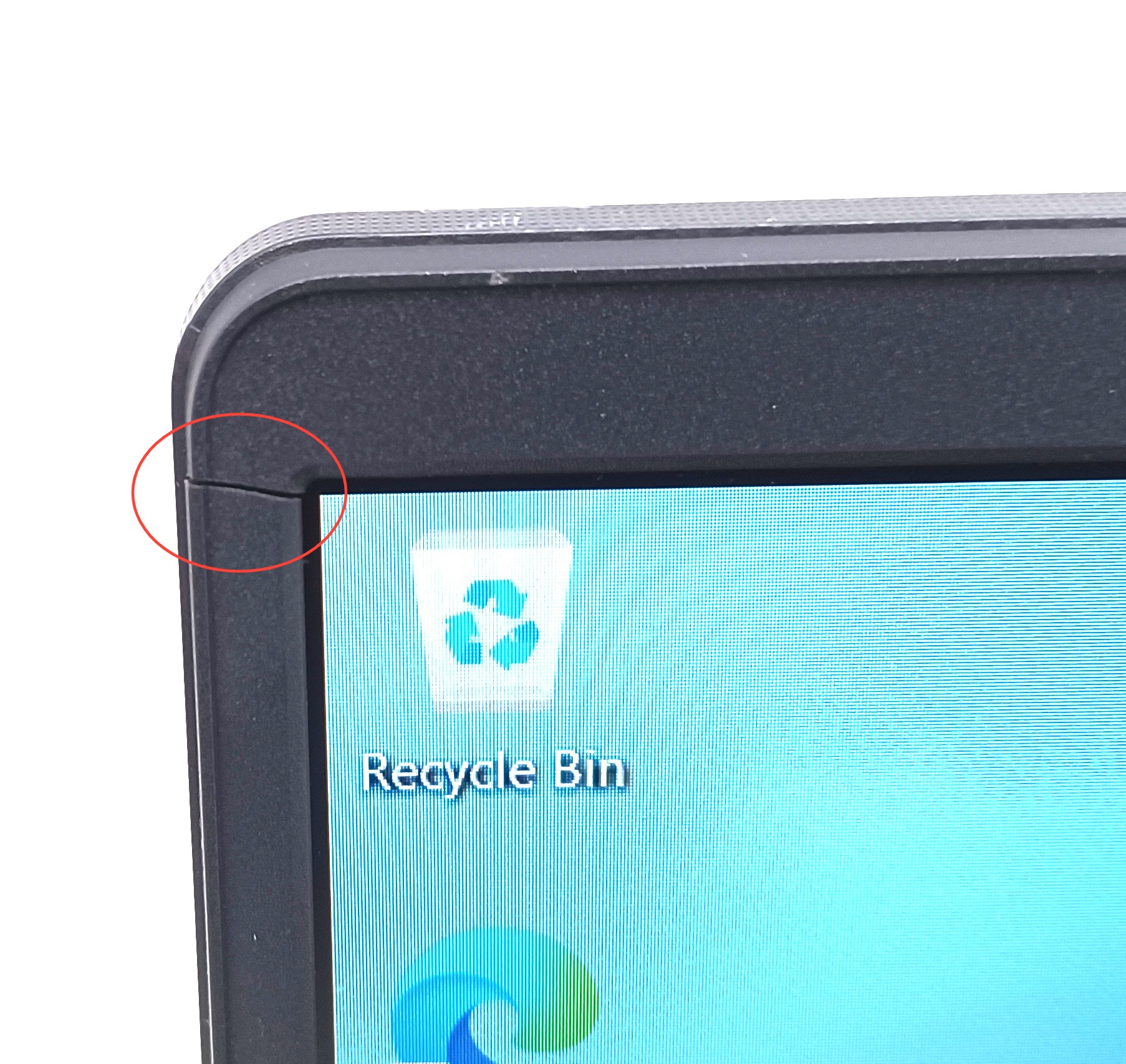 Device #1 - small crack in screen bezel