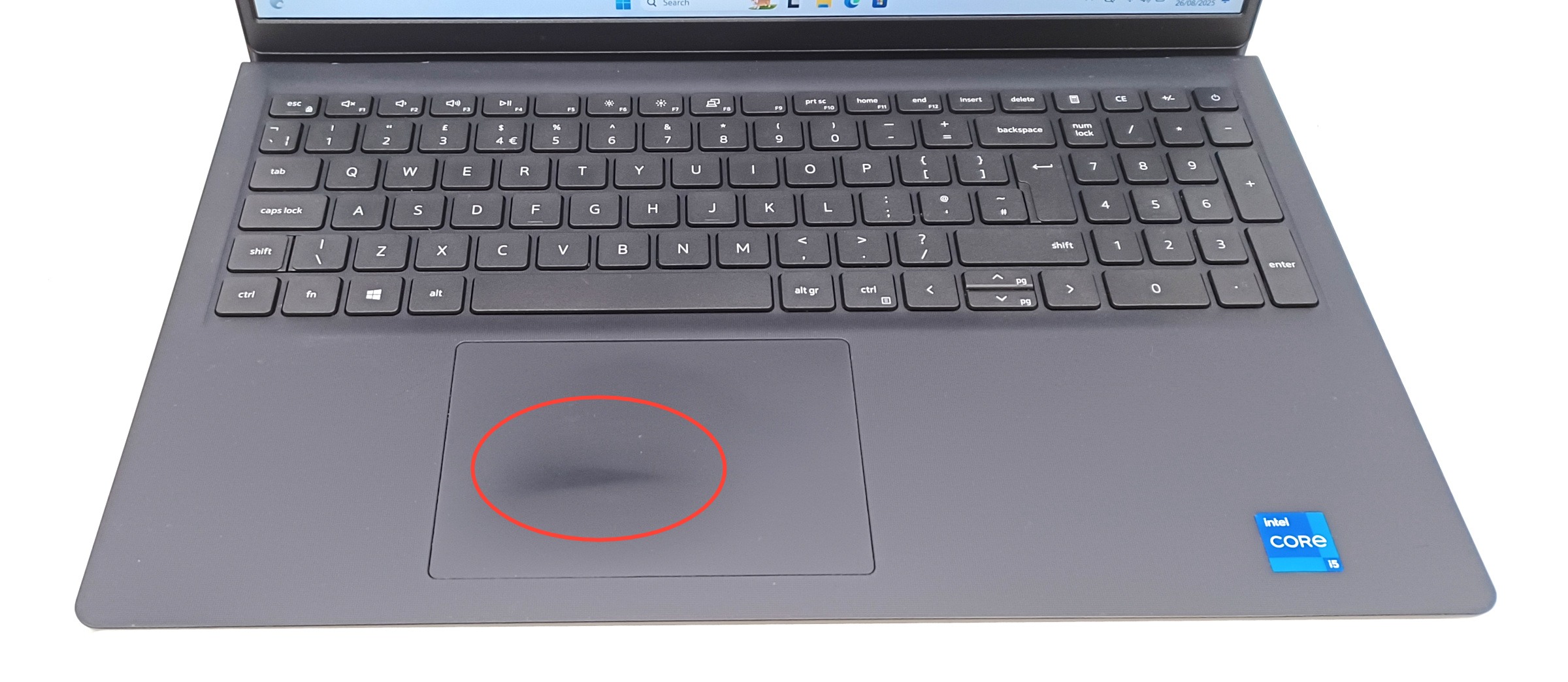 Device #1 - shiny/worn touchpad (still working)