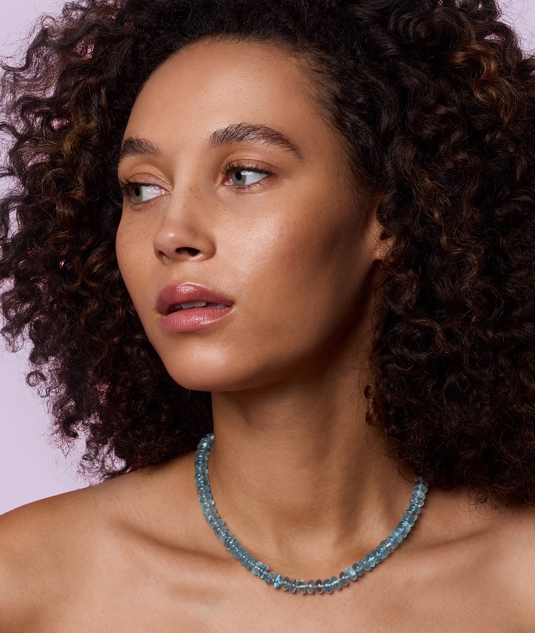 An ode to ultra-fine aquamarine in necklace form.SHOP AQUAMARINE BEADED CANDY