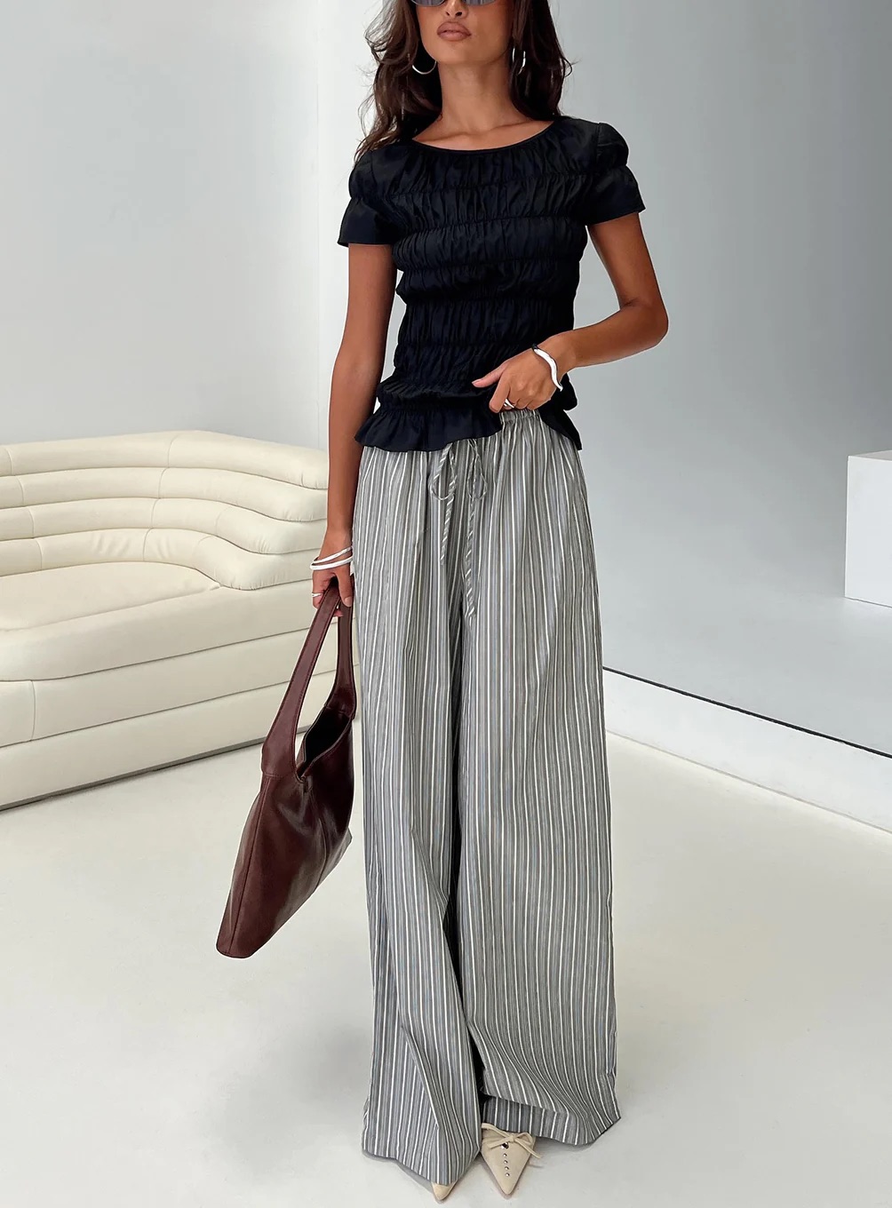 Woman wearing Princess Polly Paris Fall Outfit