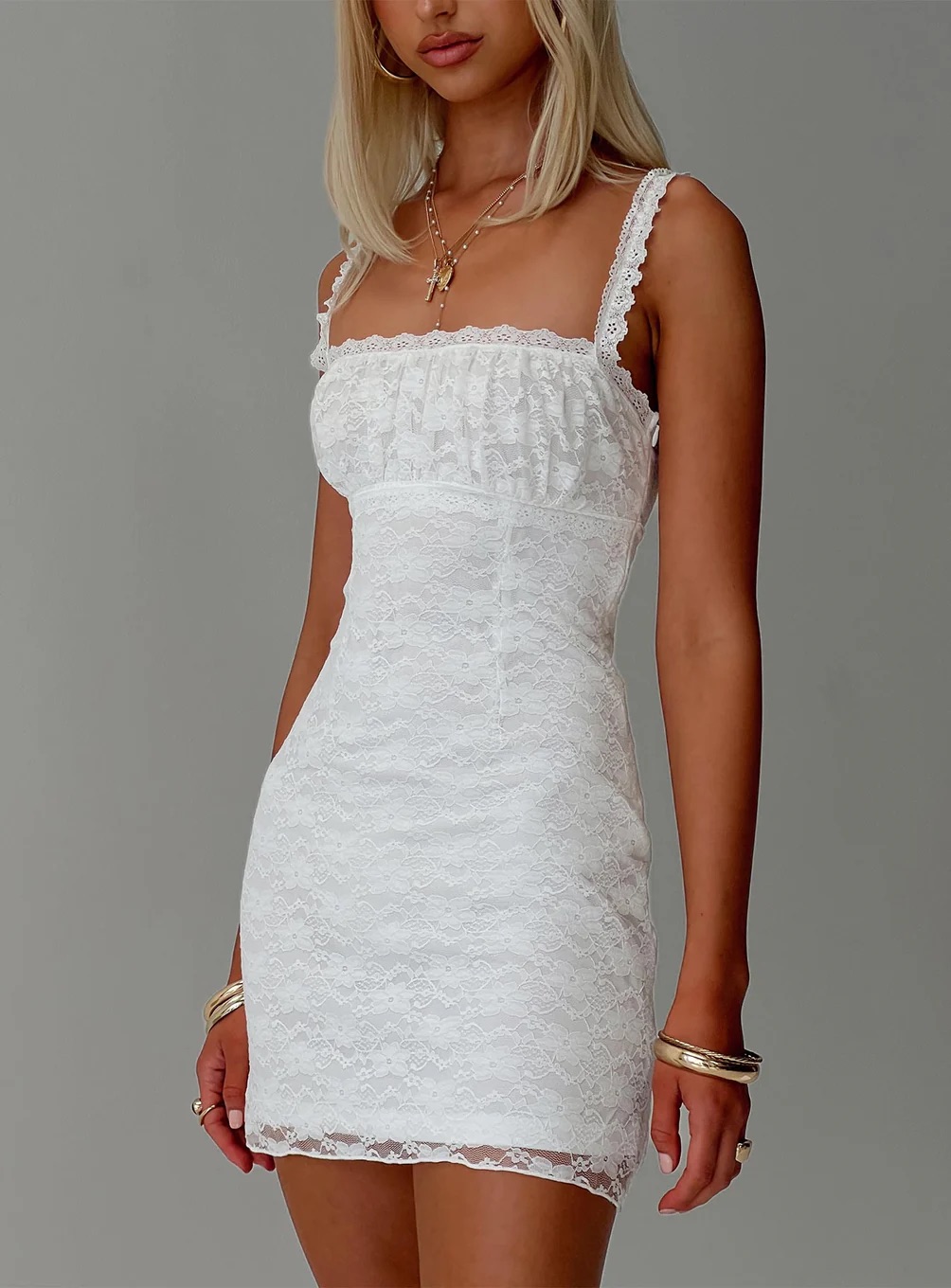 Woman wearing Princess Polly Paris Daytime Dress