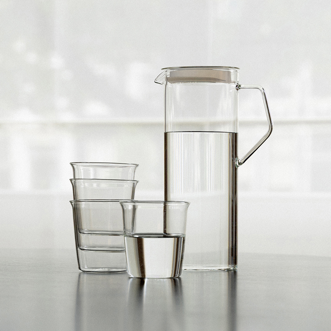 KINTO CAST WATER JUG 1.2L + 4 WATER GLASSES DEFAULT TITLE