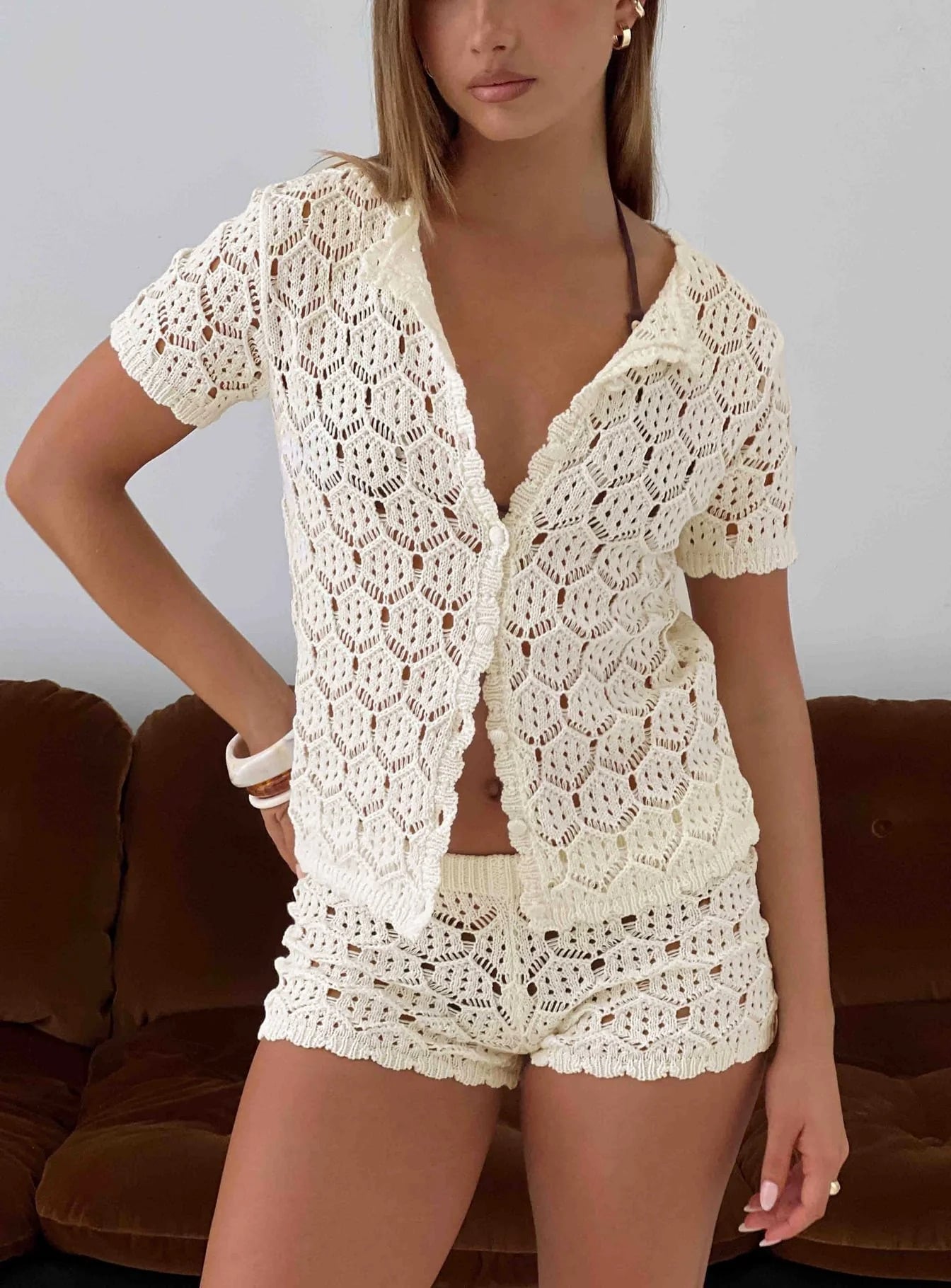 Summer Shorts Trends for 2026 - Princess Polly White Crochet Shorts