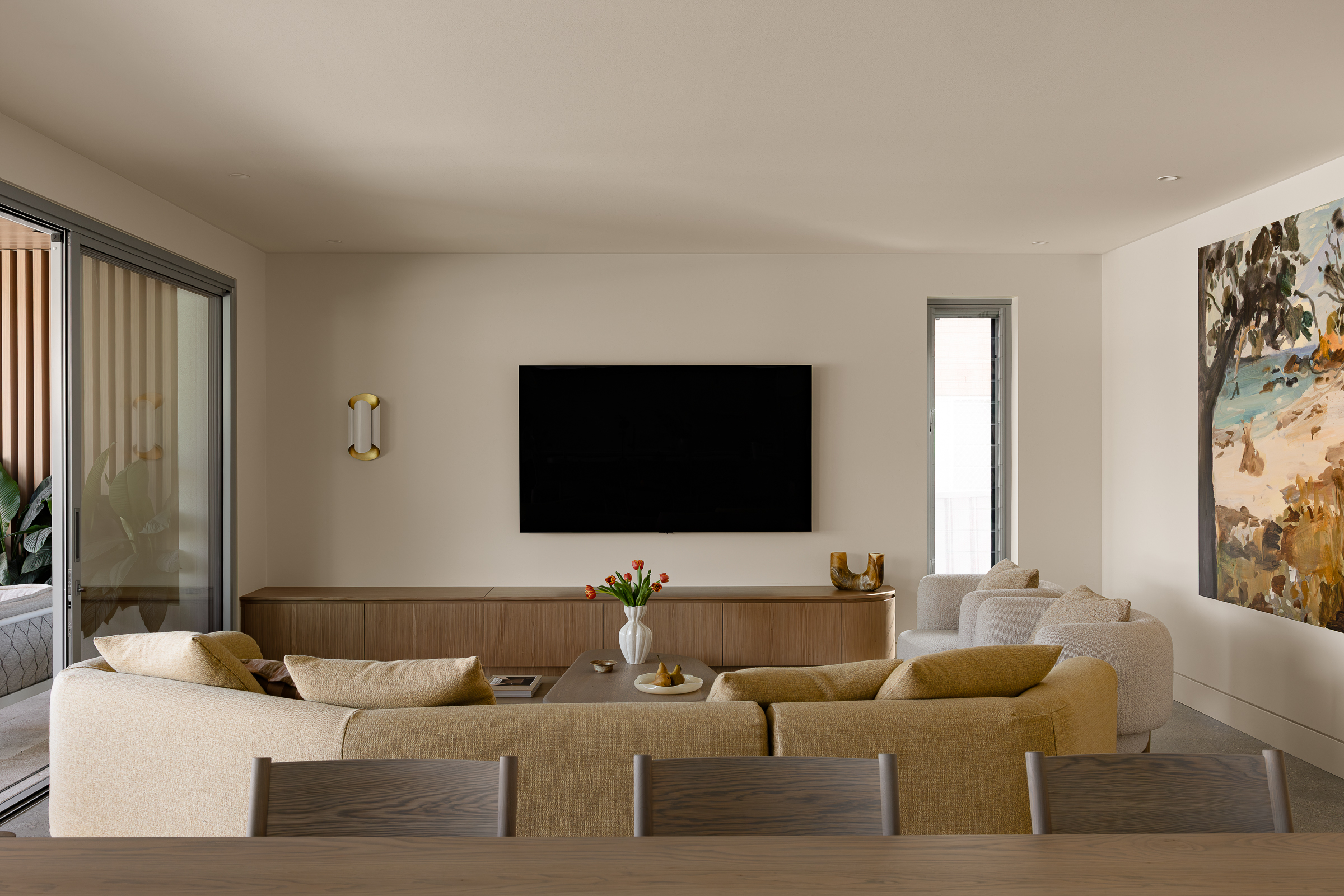 Thursday Modular Sofa Astrid Citron, Indigo Armchair Bowie Linen, Molly Coffee Table Oak Ash