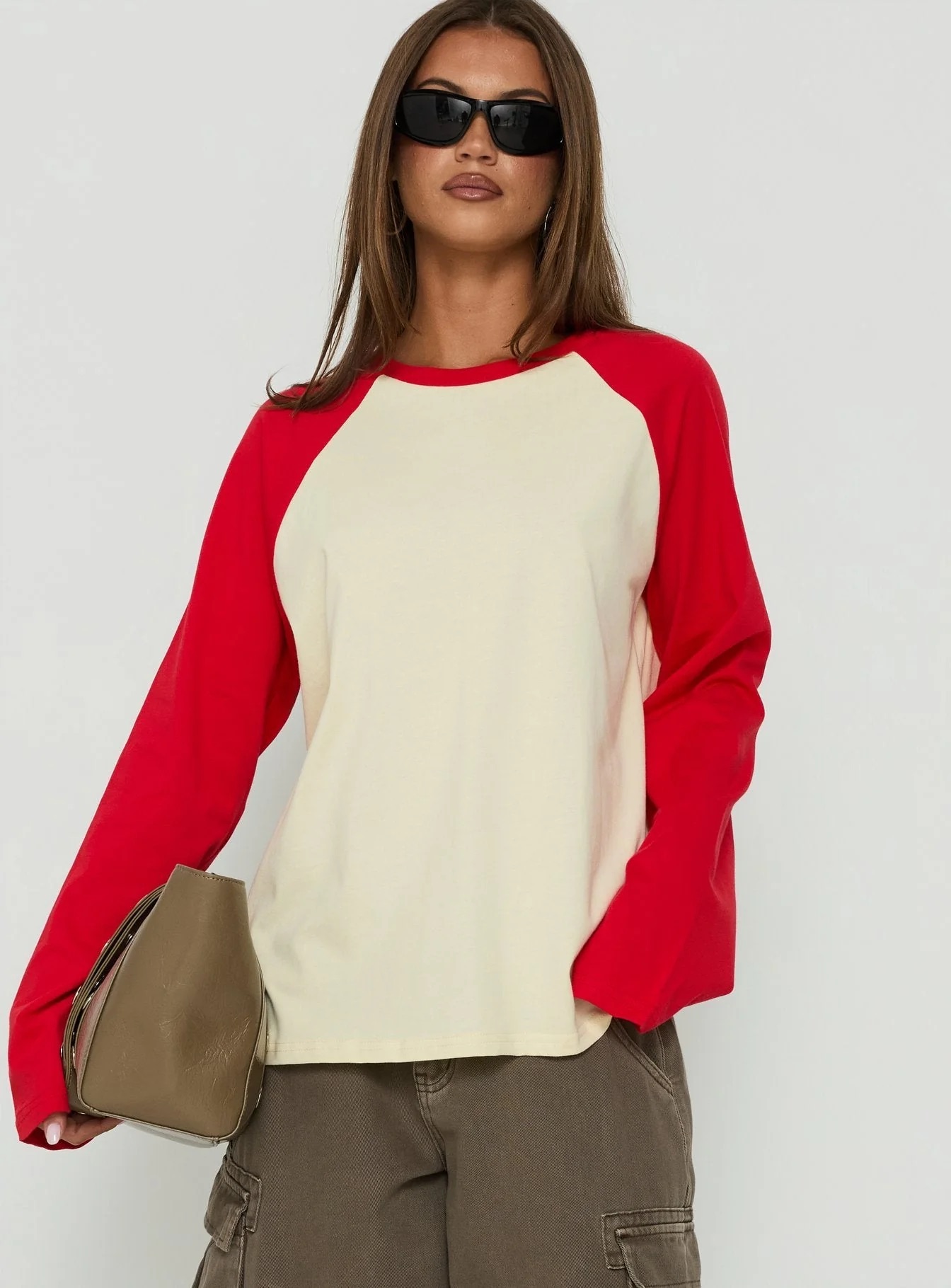 Layers for Football Games - Princess Polly Long Sleeve Raglan Top