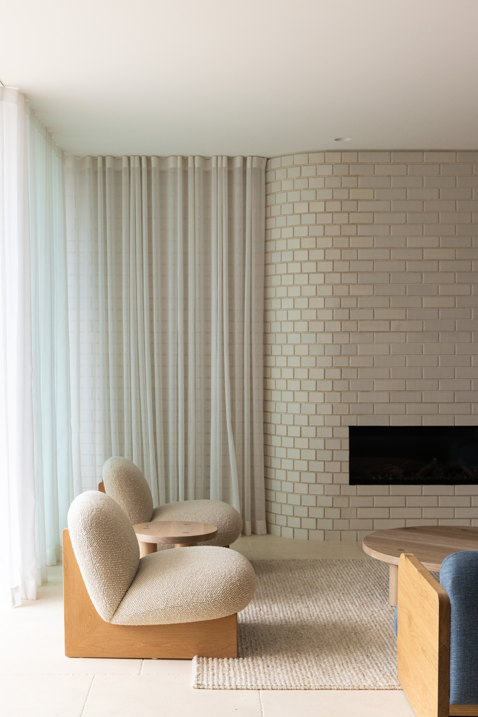 Ziggy Armchair Willa Ivory, Marlo Sofa Oak Raw Matilda Linen Paperbark