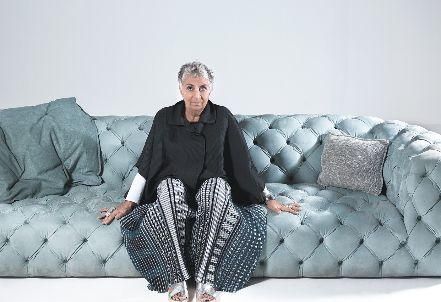 Designer Paola Navone whose inquisitive mind shapes craft and detail focused collections for brands including Baxter. Photo c/o Baxter. 