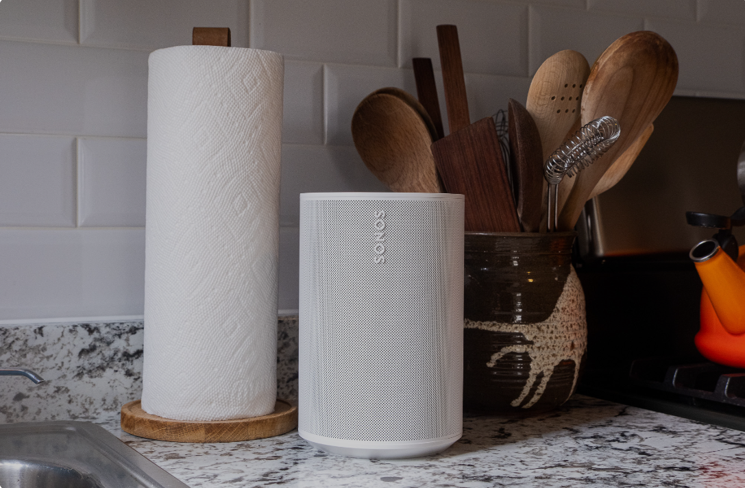 Sonos Era 100 in kitchen setting