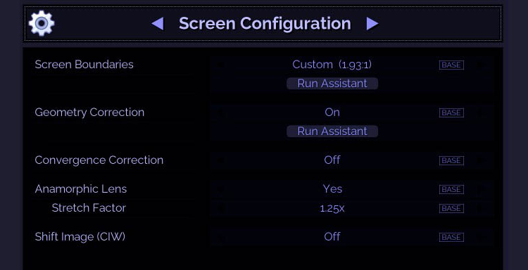 Screen Configuration screenshot
