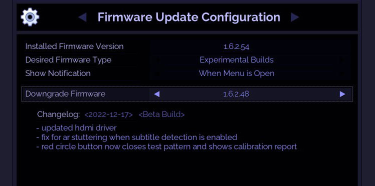 Firmware Configuration screenshot