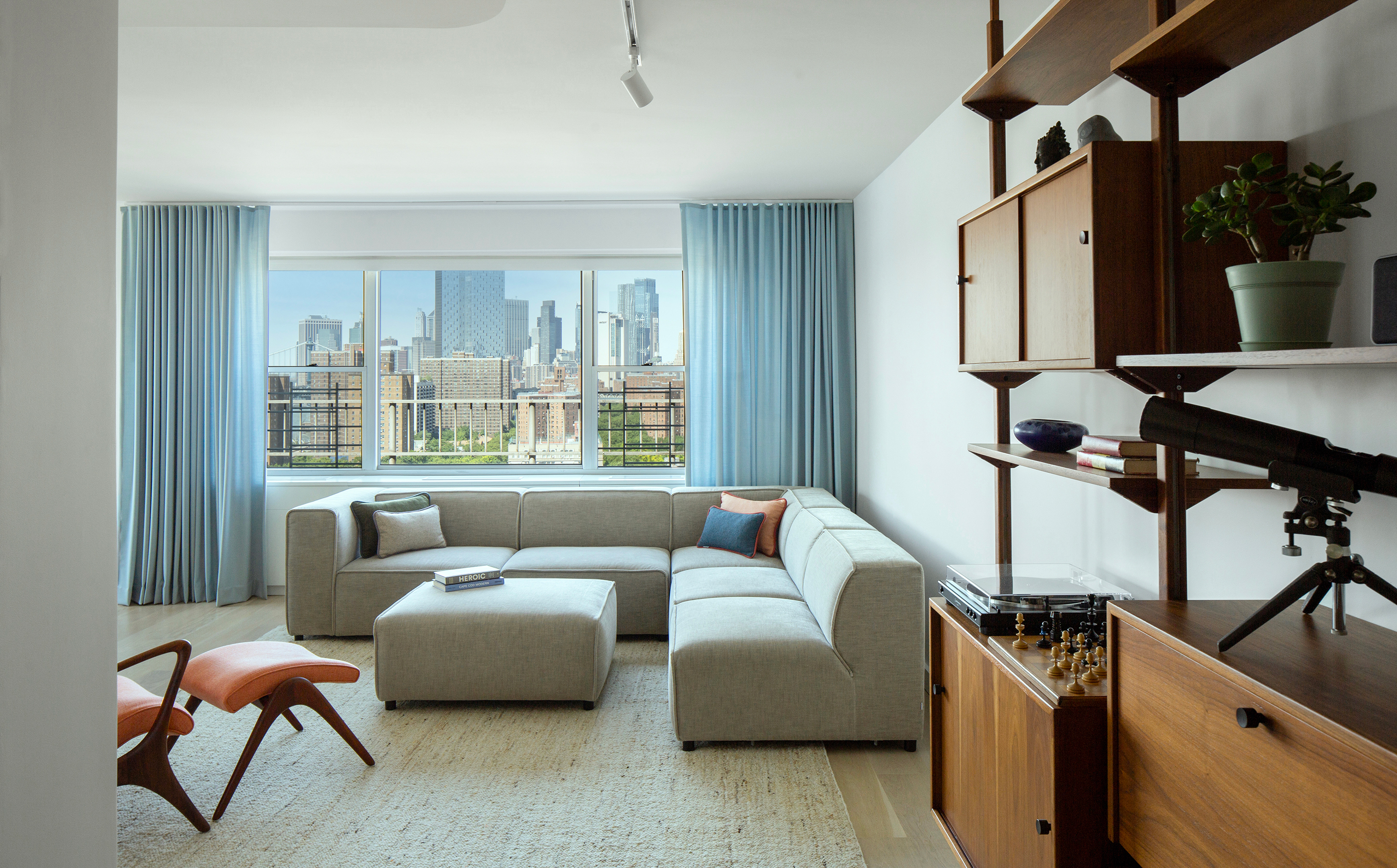 Luxury hardwood flooring creating warmth and timeless style in Grand Street residence