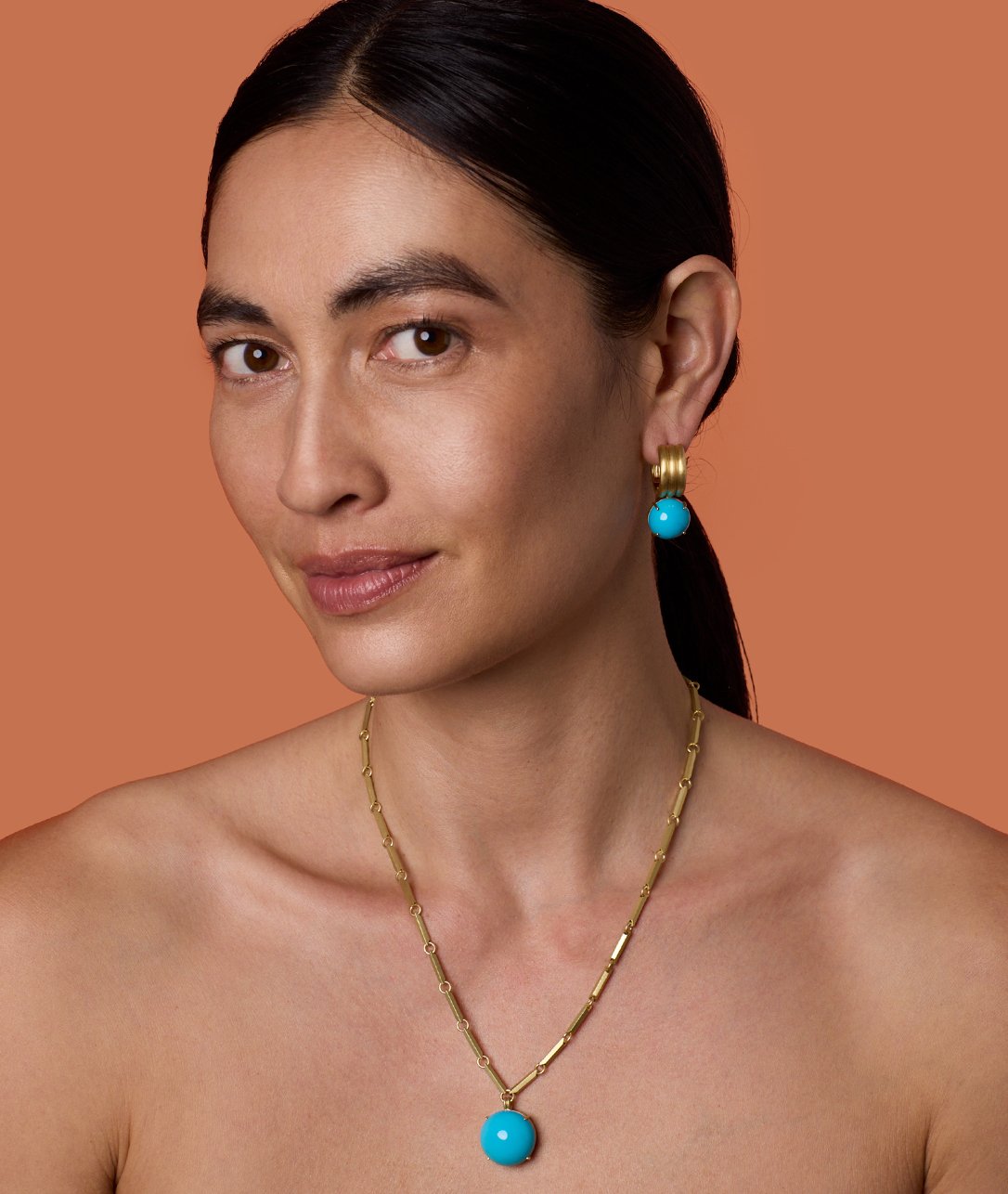 Next-level cabochons get the Heroic treatment - and our newest Faceted Bar Chain.SHOP TURQUOISE HEROIC