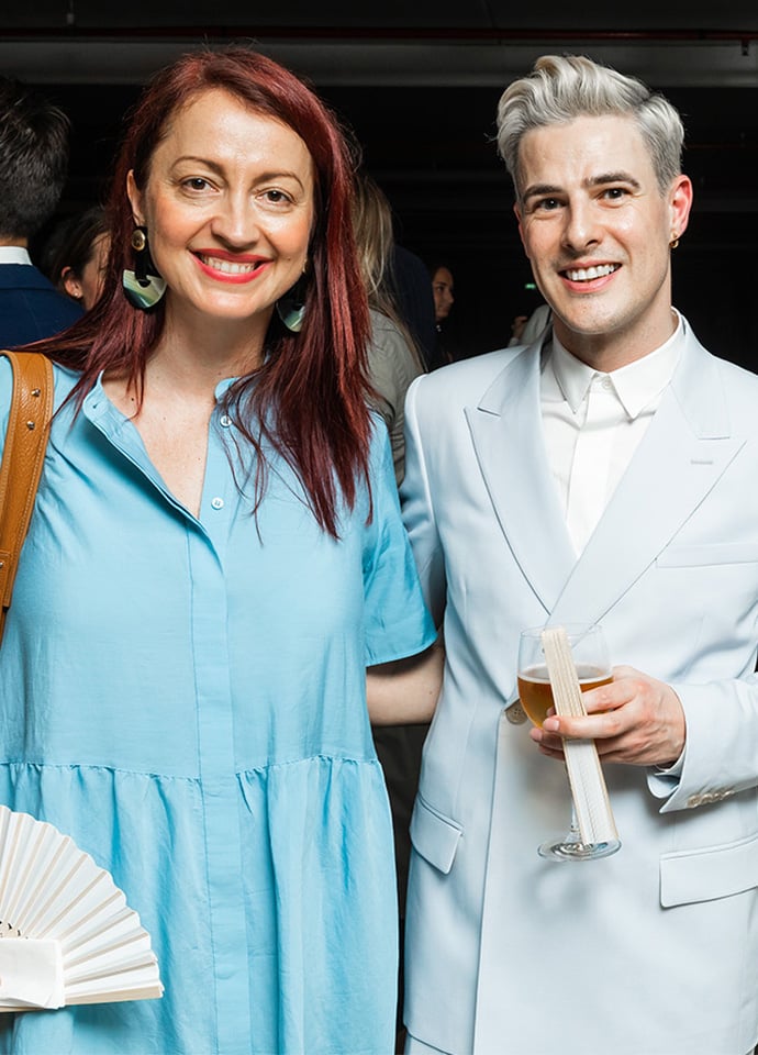 Dana Tomić Hughes, Yellowtrace, with Lee Broom at the launch of Park Life in 2019. Photo Craig Wall.
