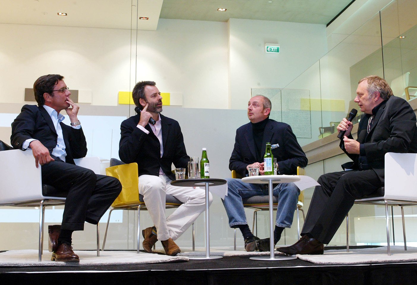 Design dialogues for the 'Tailor Made' festival, with David Clark, then editor-in-chief of Vogue Living, architect and designer Piero Lissoni, and Kevin Jarrett. Photo c/o Space.