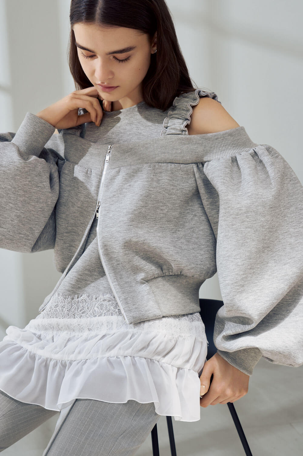 ADEAM アディアム　ジャケット　2025年　フリル ADEAM アディアム ジャケット 2025年 フリル - メルカリ