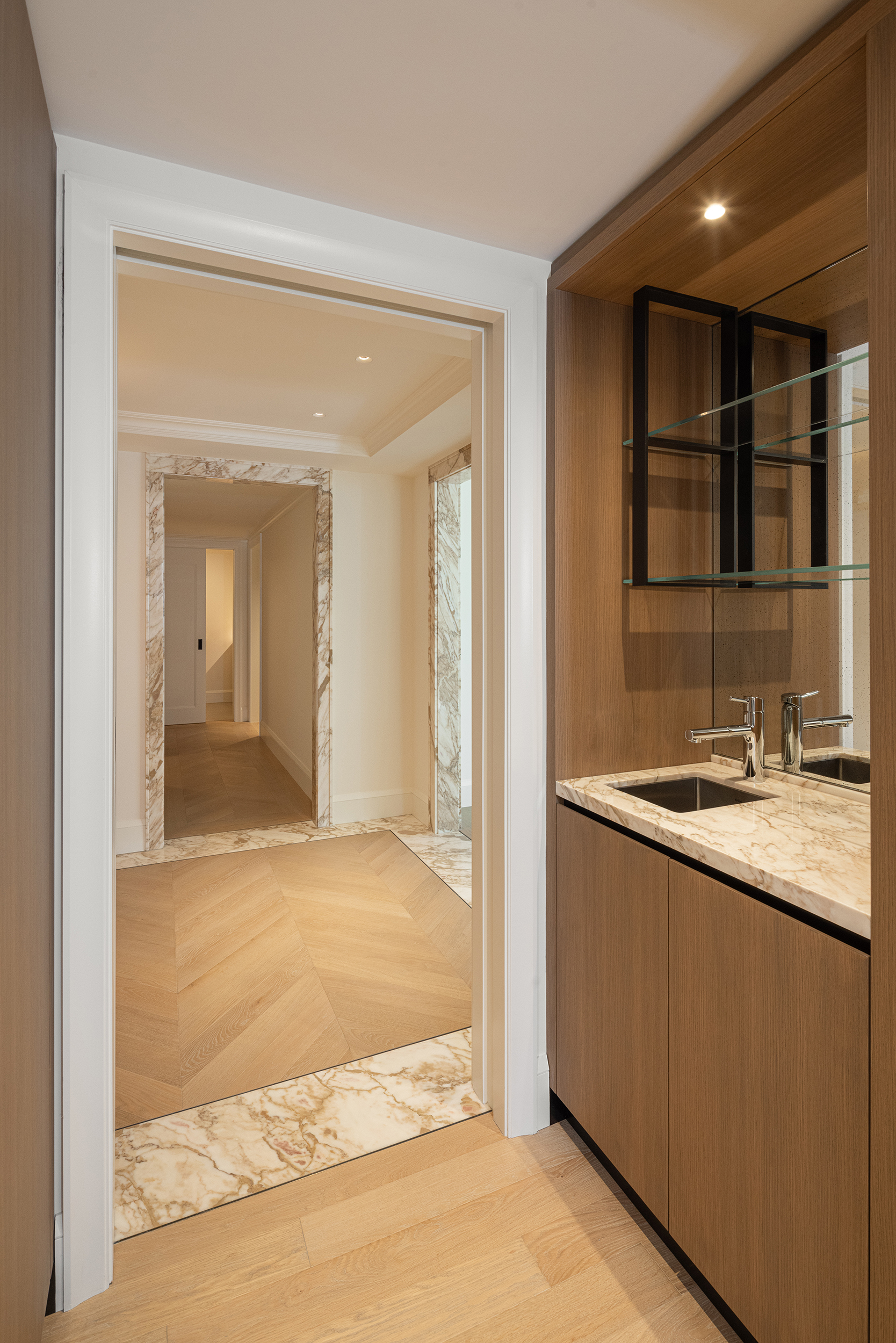 Grand living area at The Surrey Residences with wide-plank PID Floors hardwood
