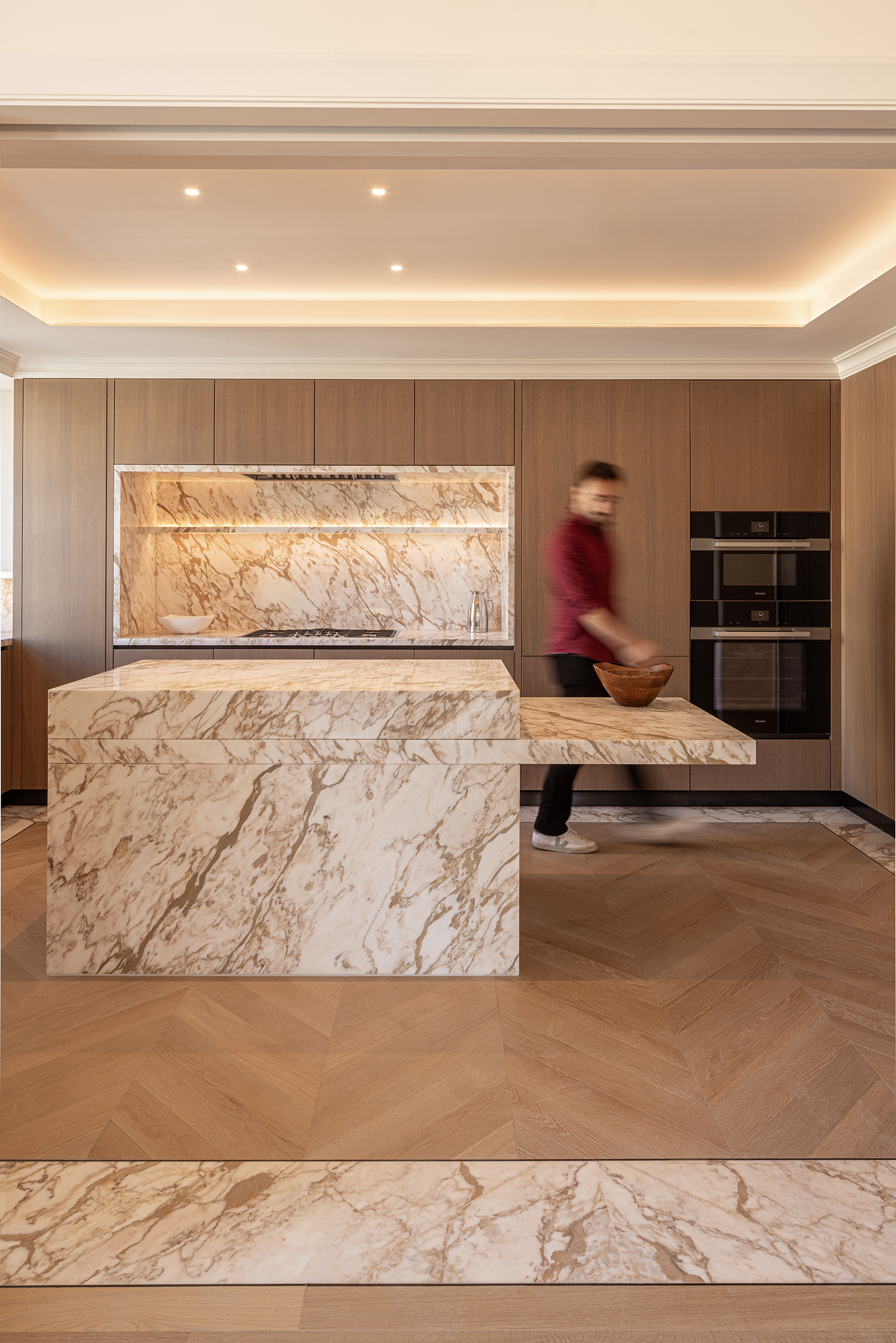 Dinning room at The Surrey Residences showcasing seamless PID Floors hardwood installation