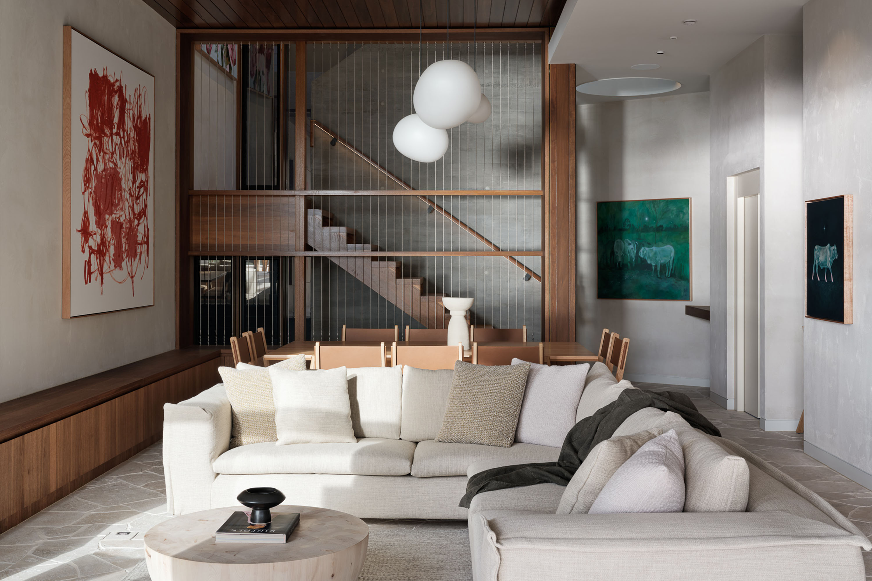 Sunny Modular Sofa Astrid Flax, Brooklyn Dining Chair Oak Base Natural Rattan Seat Natural Copper Back Sling