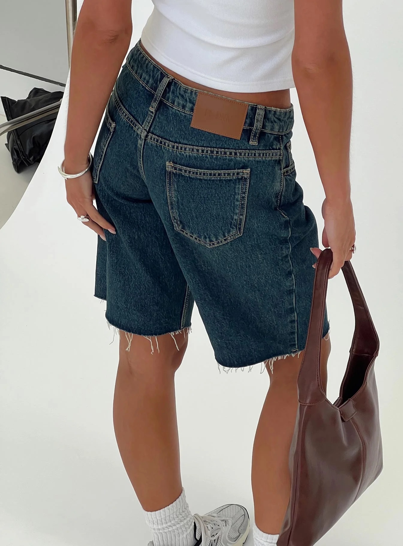 Summer Baseball Game Outfits - Princess Polly Longline Denim Shorts