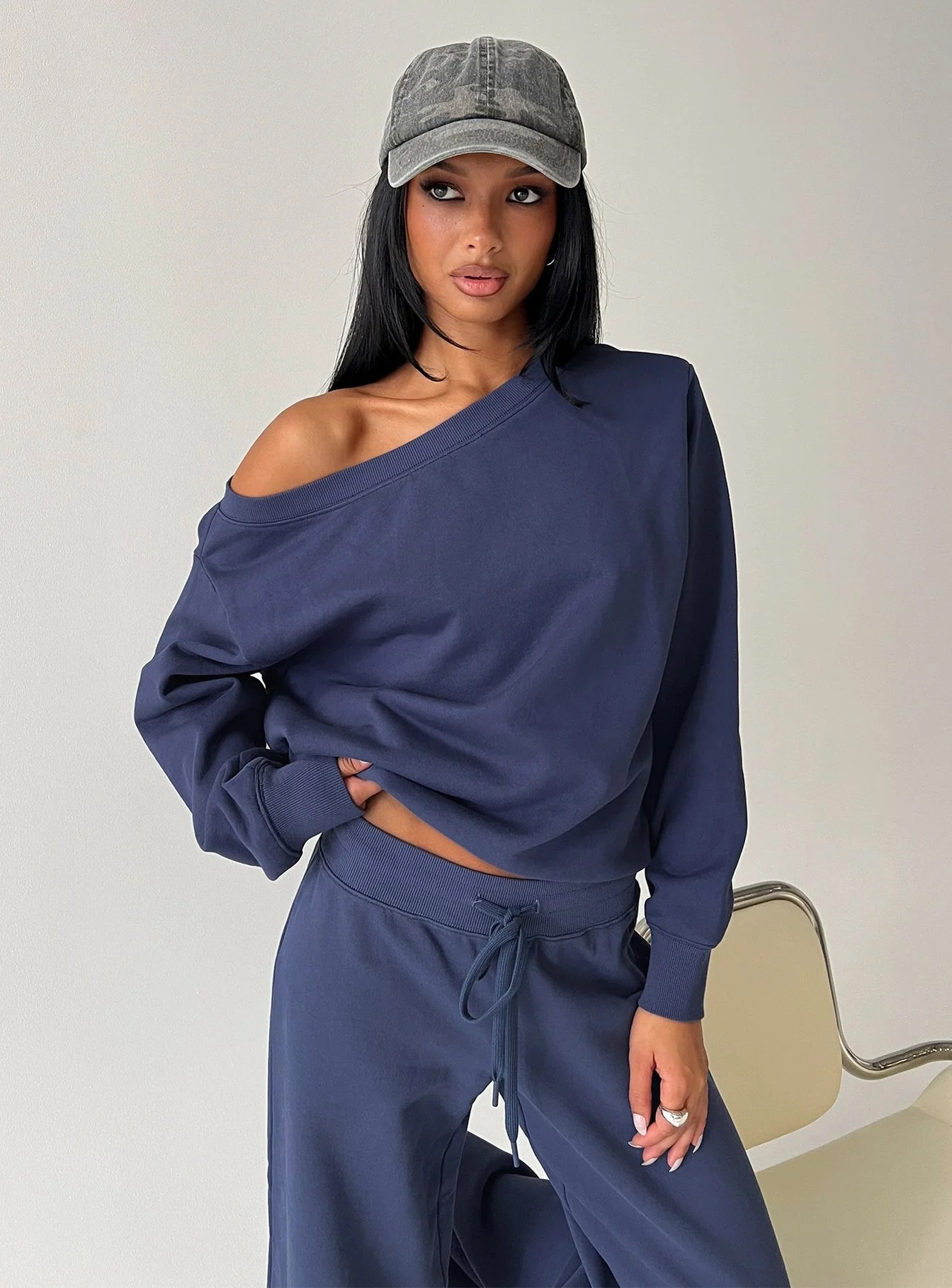Winter Baseball Game Outfits - Princess Polly Off Shoulder Jumper