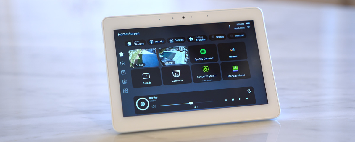 Control4 smart home control on iPad
