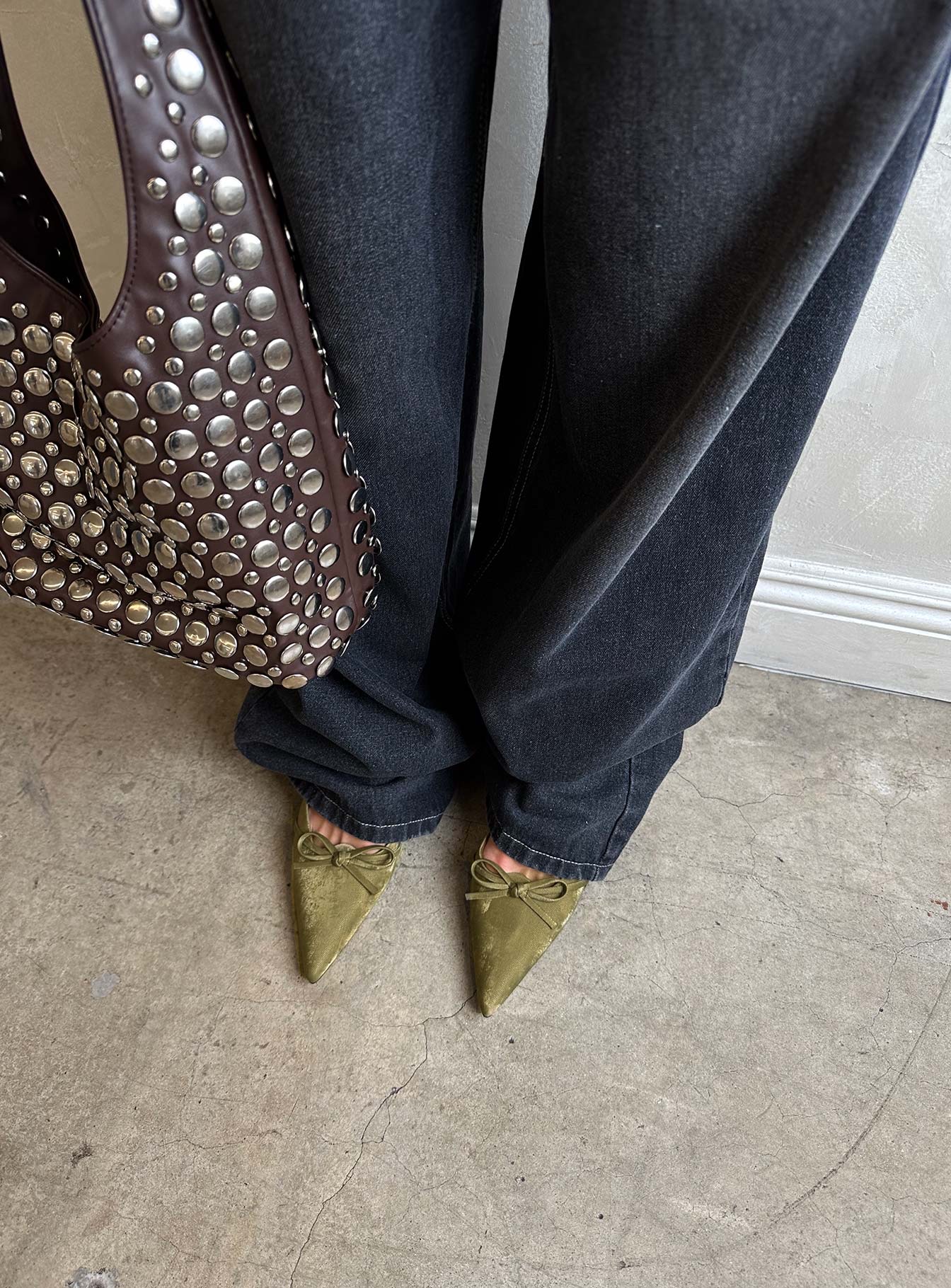 woman wearing princess polly holiday party heels