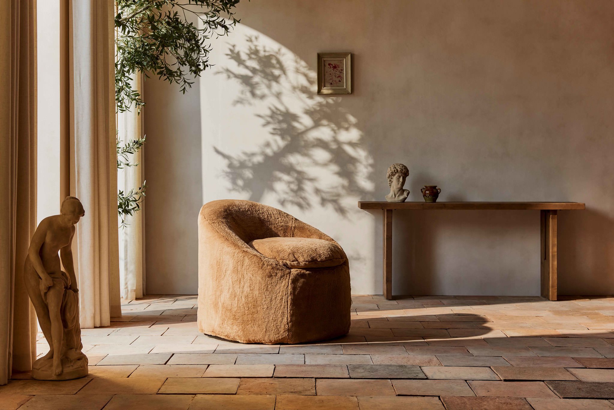 Ozzi Chair in Recycled Faux Fur Kiwi Fuzz