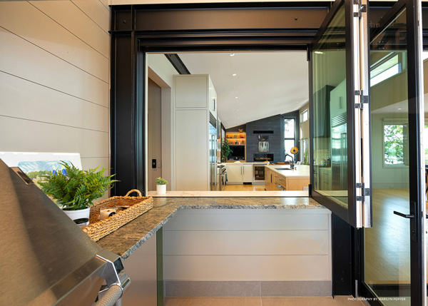 Outdoor area of lakehouse