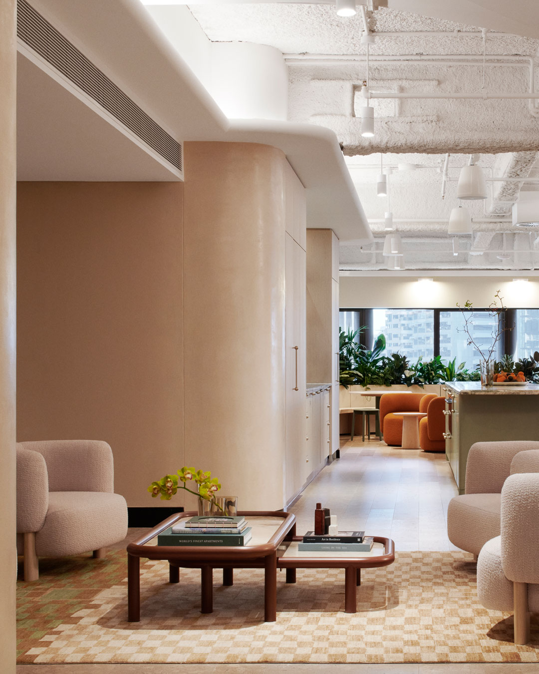 Lola Armchair Oak Lacquer Ghost Bowie Linen