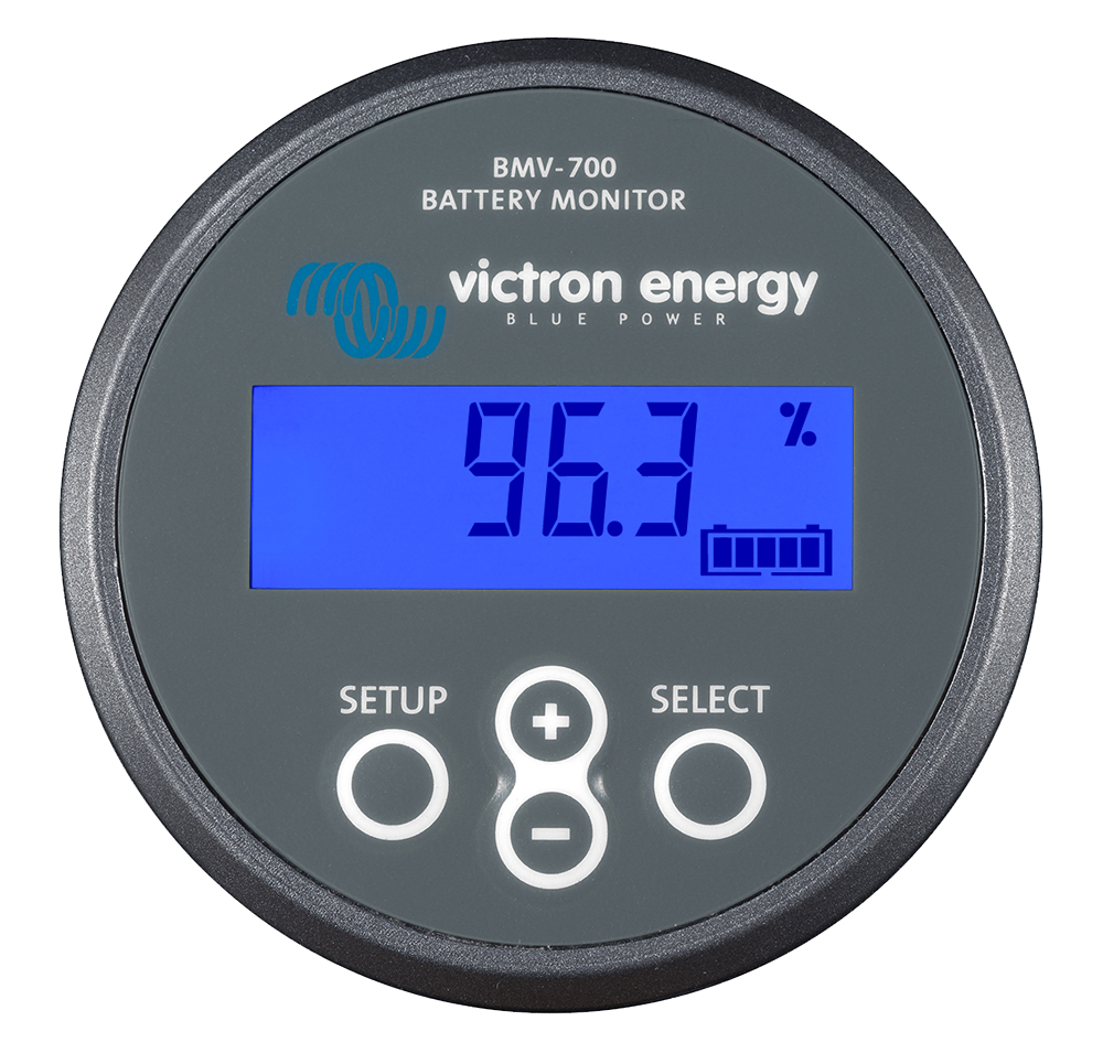 Victron BMV 700 battery monitor showing state of charge