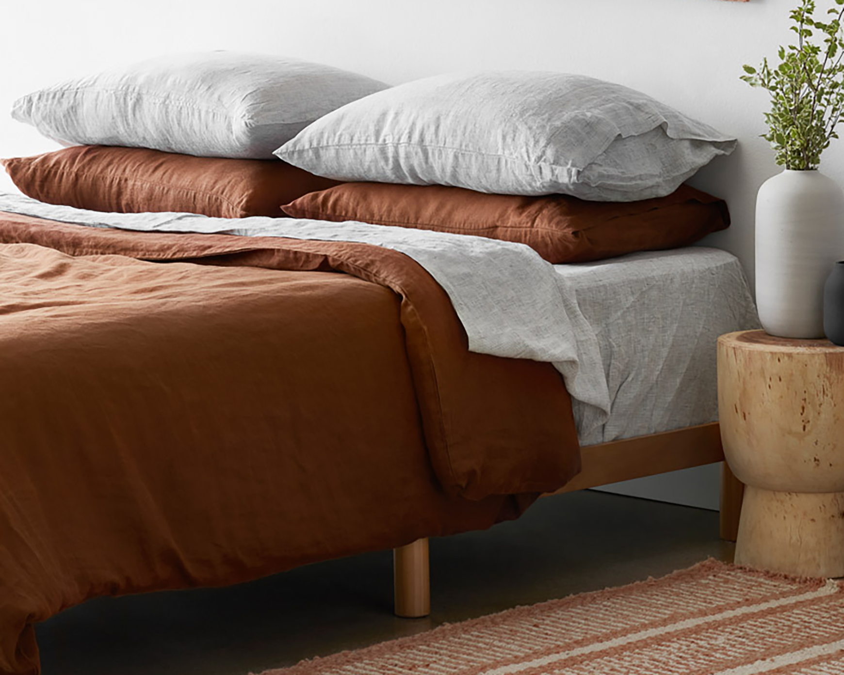 linen vs cotton vs Supima cotton fabric swatches for duvet cover