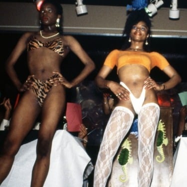 Group portrait from Harlem Drag Ball in 1988 in New York
