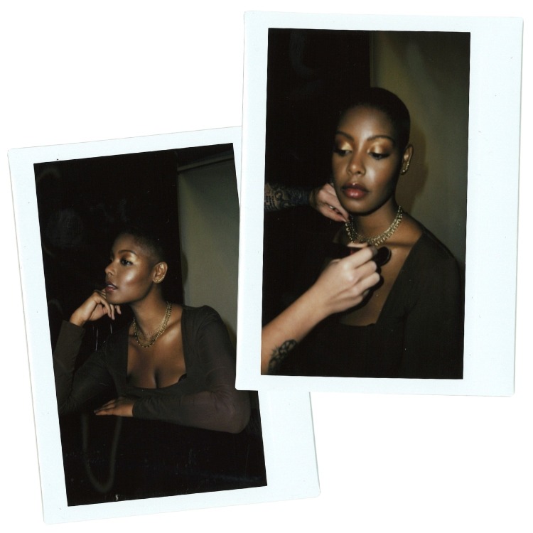 Polaroid of Milk Makeup model Niara