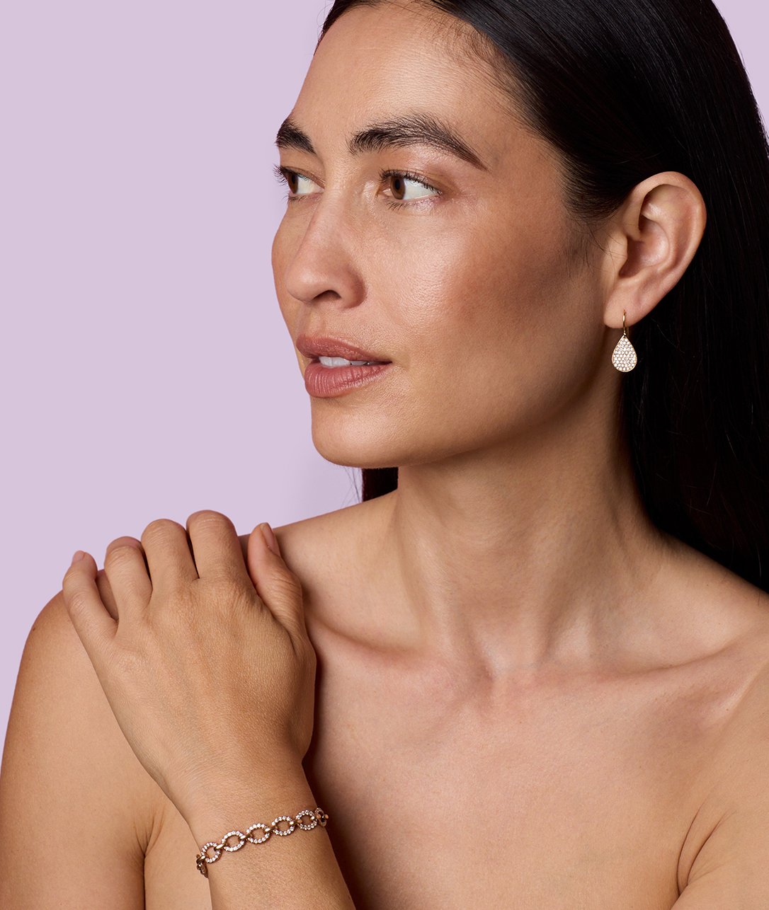 Head in the direction of understated elegance and try our Diamond Pavé Pear Drop Earrings.SHOP DIAMOND