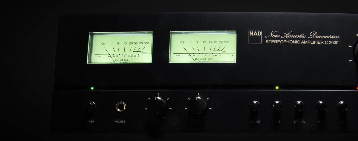 NAD C 3030 VU Meters