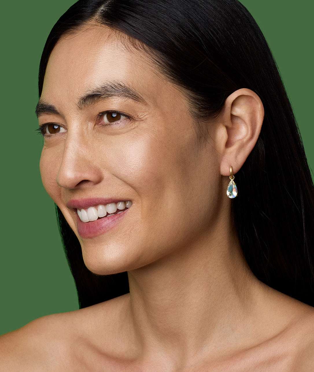 The simplicity of a single stone in a stunning cut makes these Huggies irresistible.SHOP FINE RAINBOW MOONSTONE HUGGIES