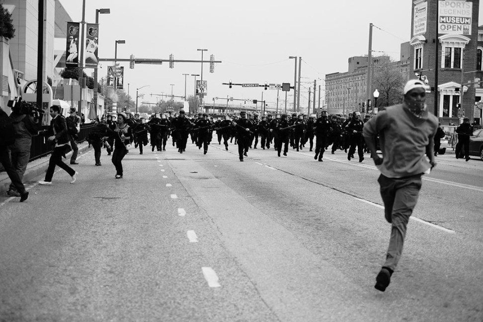 Devin Allen’s photograph of the Baltimore Uprising made the cover of TIME Magazine, May 2015.