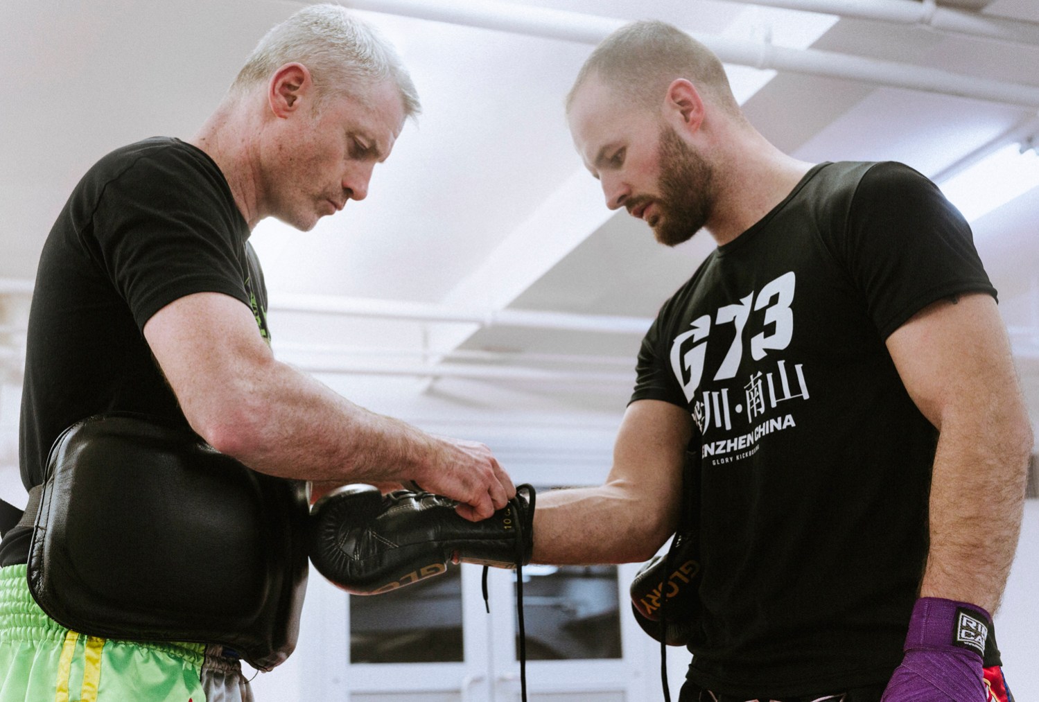 Elvis Gashi trains with Mike McKee