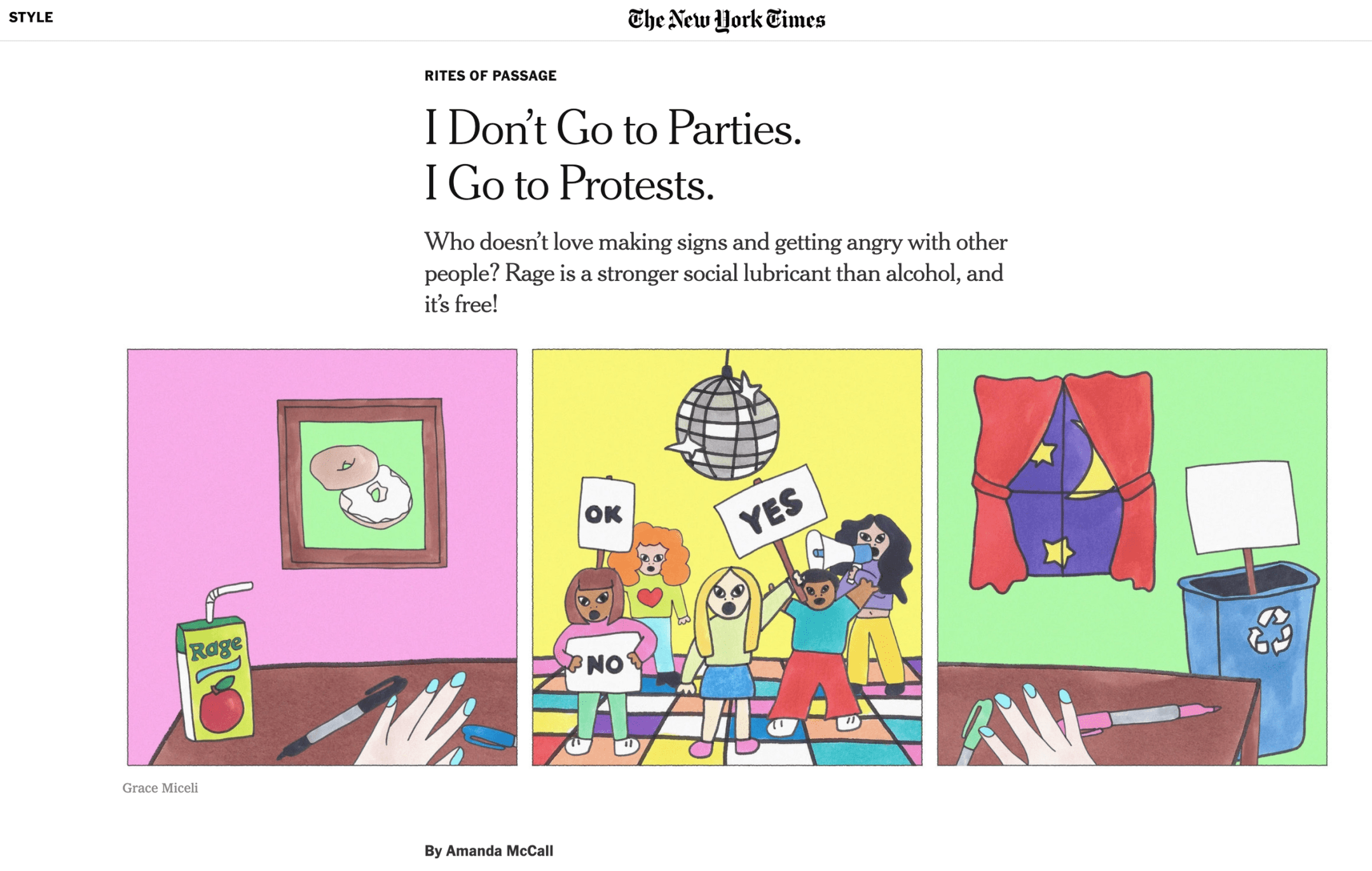 Art Baby Girl for The New York Times – June 13th, 2019