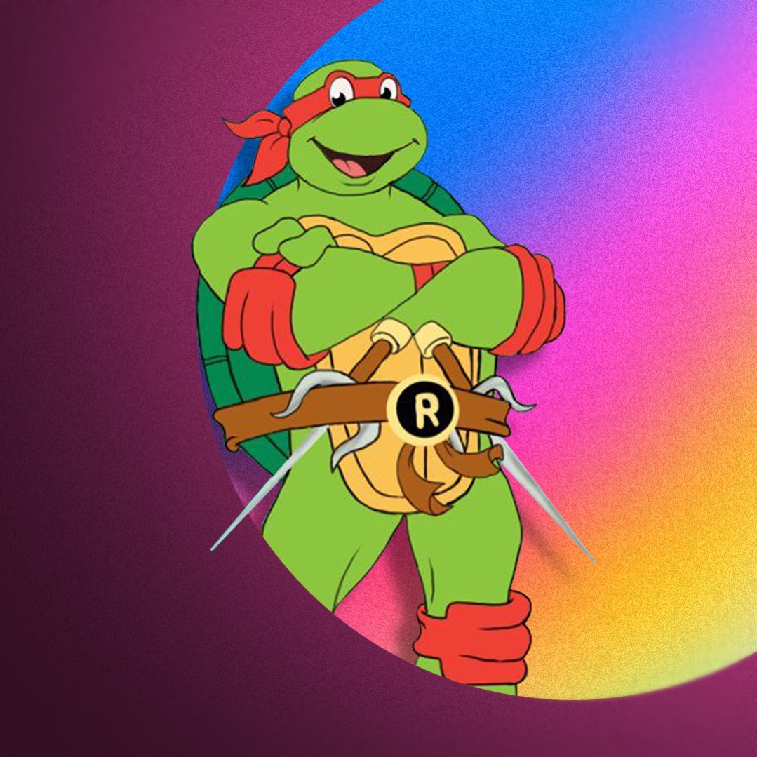 Raphael of Teenage Mutant Ninja Turtles, voiced by Rob Paulsen