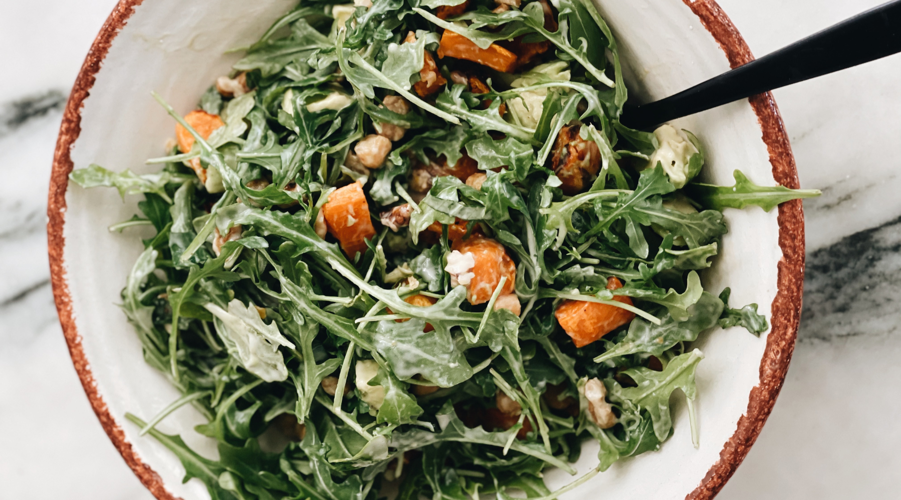 GARBANZO AND ROASTED SWEET POTATO SALAD