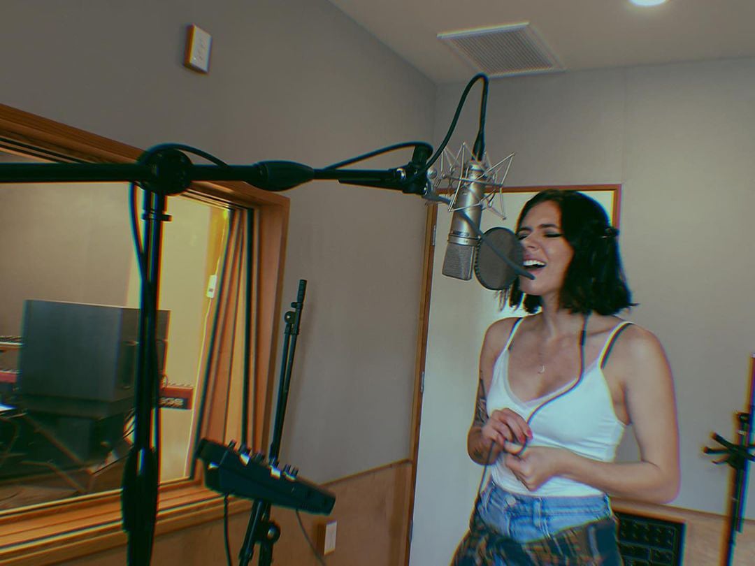 Recording in the studio, April 2020.