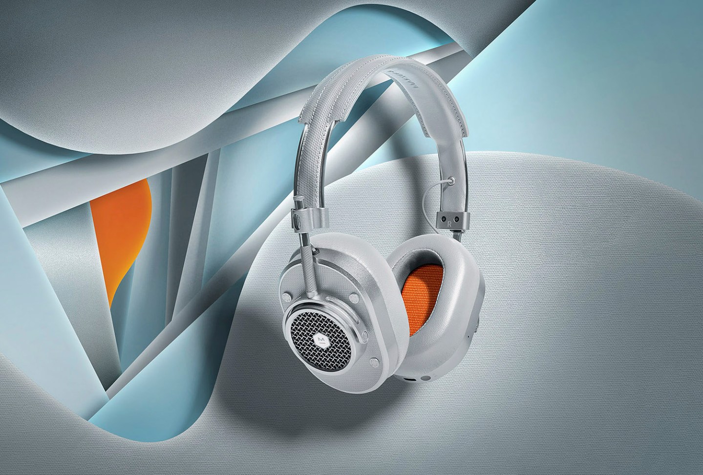 MH40 Wireless Headphones in Silver Metal/Grey Coated Canvas
