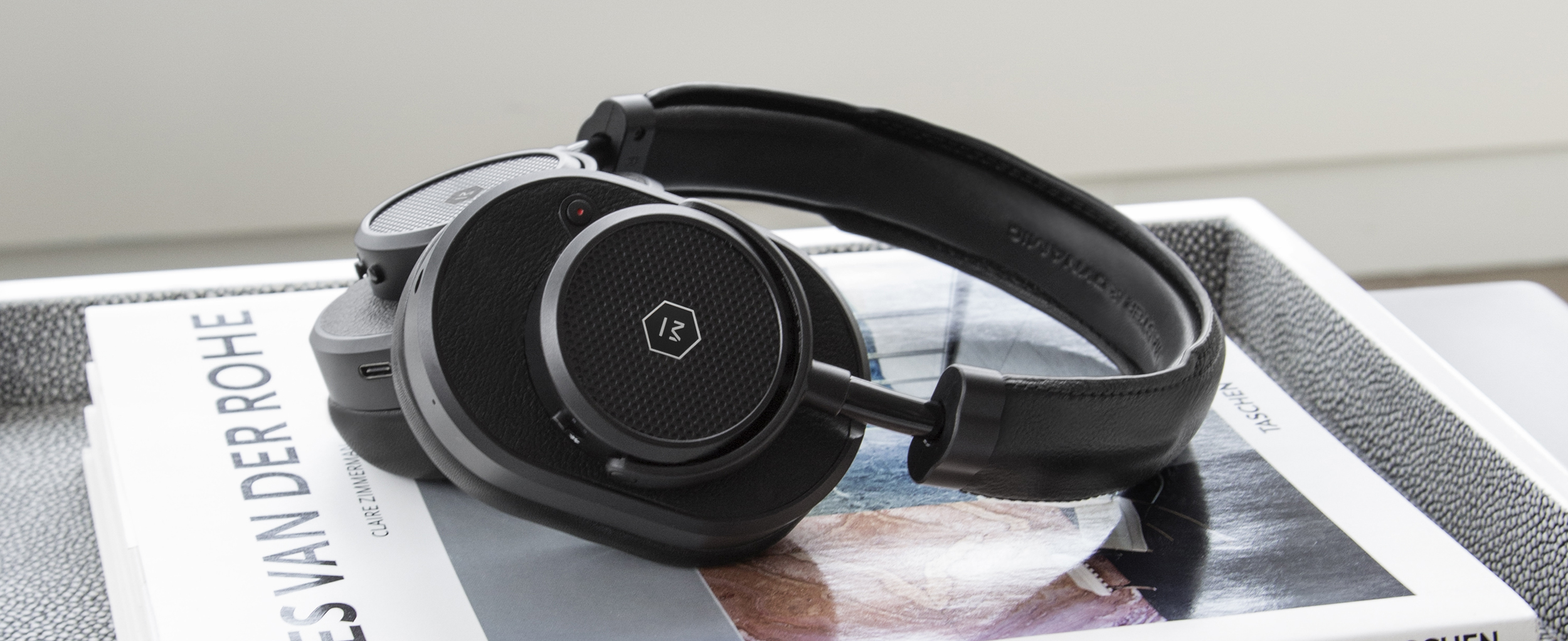 Introducing MW65 Active Noise-Cancelling Headphones In Black Metal/Black Leather