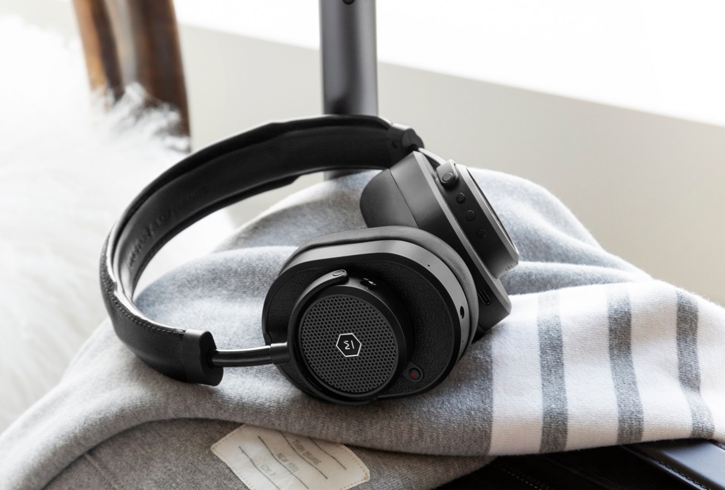 The MW65 Active Noise-Cancelling Wireless Headphones, now in Black Metal/Black Leather