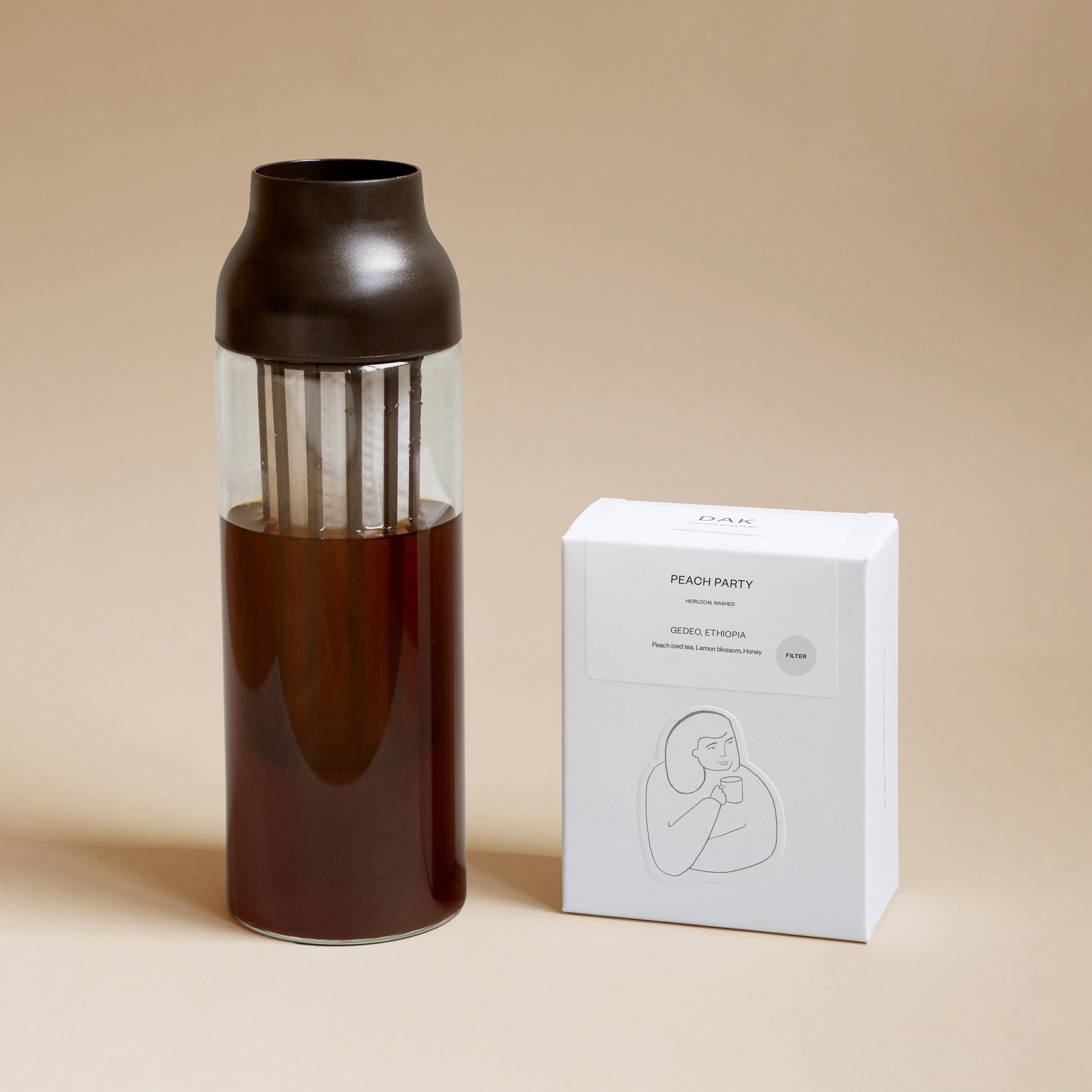 KINTO COLD BREW BUNDLE: CAPSULE + DAK COFFEE DARK BROWN