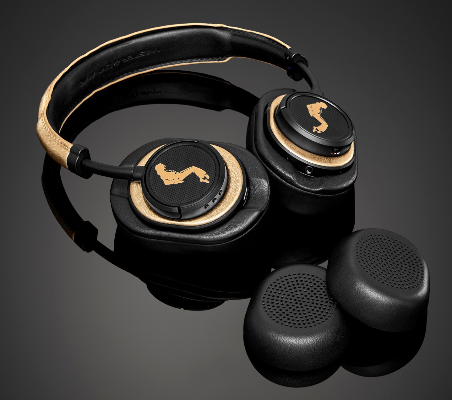 Limited-edition Michael Jackson MW50+ Headphones, shown with over-ear ear pads attached.