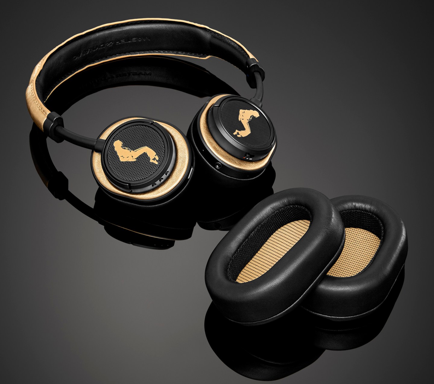 Limited-edition Michael Jackson MW50+ Headphones, shown with on-ear ear pads attached.