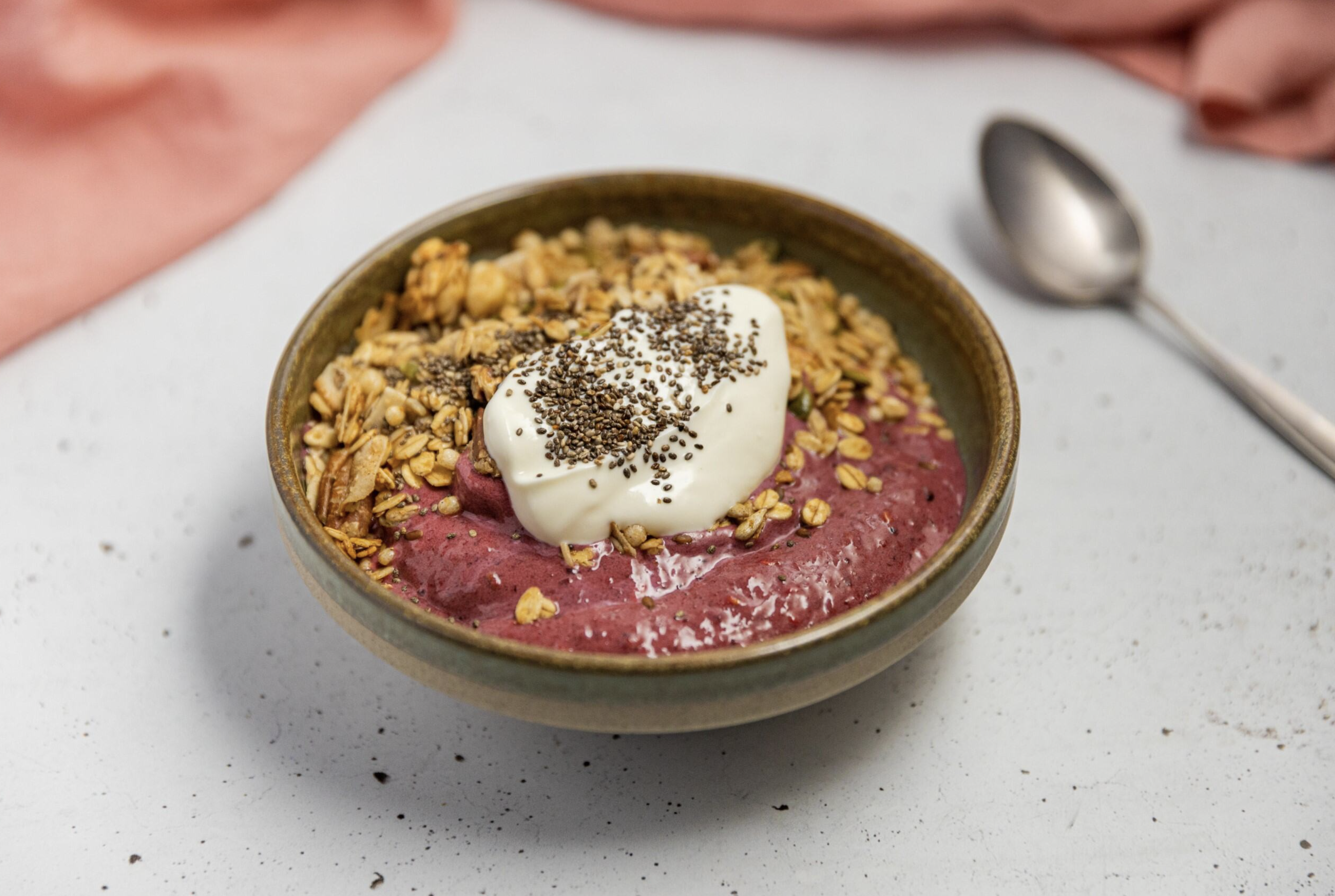 Nutty Granola Breakfast Smoothie Bowl